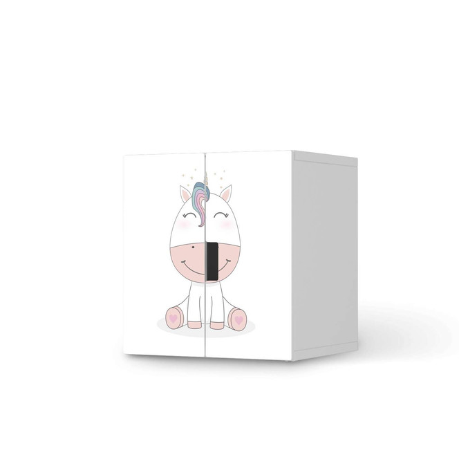 Möbelfolie IKEA Stuva / Malad Schrank - 2 kleine Türen - Baby Unicorn- Bild 1