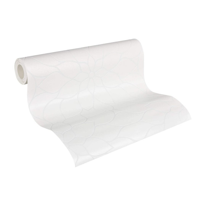 A.S. Création Vliestapete Meistervlies Blumentapete floral überstreichbar weiss