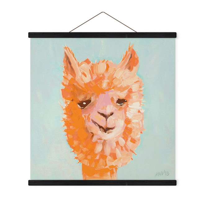 Stoffbild Oranges Alpaca - Zwara - Quadratisch