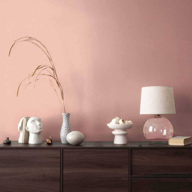 Tapete Rosa modern leicht strukturiert von A.S. Creation einfarbige Vliestapete