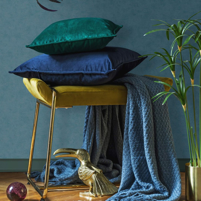 Bordüre in Blau mit Streifen für Wohnzimmer, Schlafzimmer 5.00 x 0.088 m