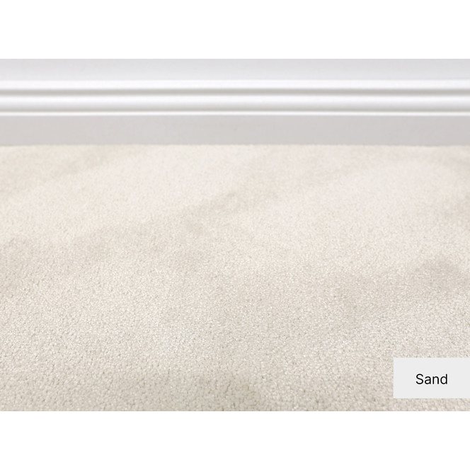 Chablis Hochflor Teppichboden Meterware Wunschmass in Sand