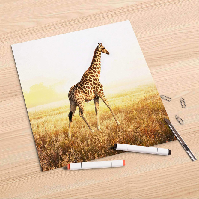 Folienbogen (30x30cm) - Savanna Giraffe- Bild 1