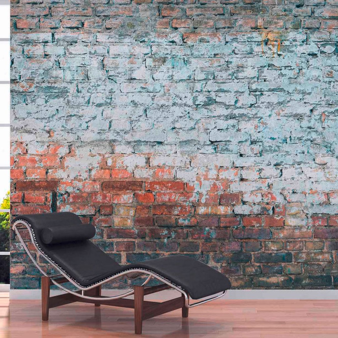 Fototapete Backstein WallBricks3 in beige braun - Vliestapete Designwalls 2 - 2.55x3.5 m