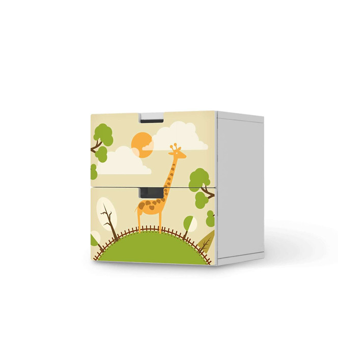 Klebefolie IKEA Stuva / Malad Kommode - 2 Schubladen - Mountain Giraffe- Bild 1