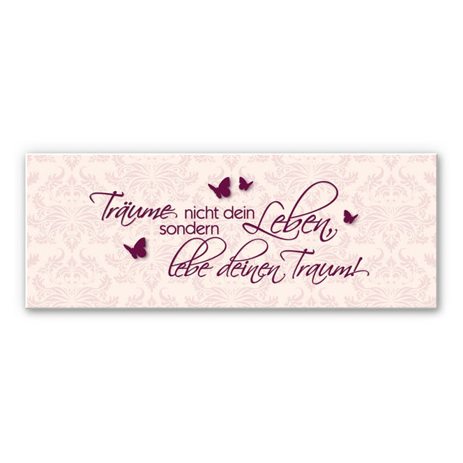 Wandbild Träume nicht dein Leben... Beere - Panorama