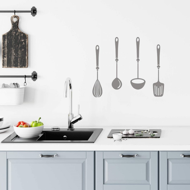 Wandtattoo Kochutensilien Karo