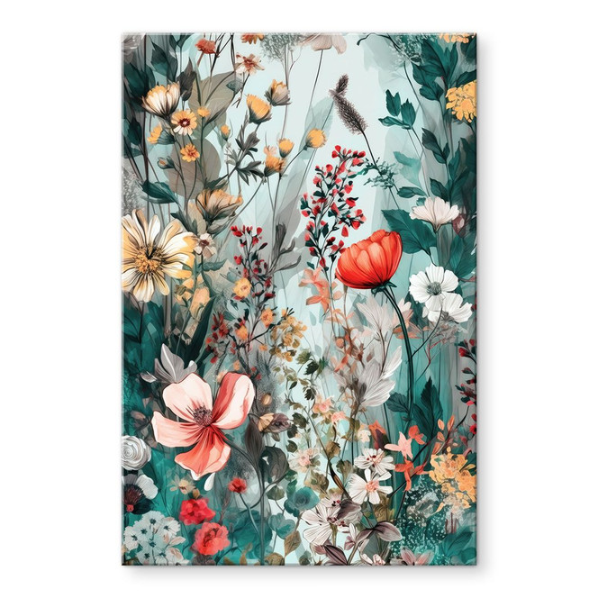 Acrylglasbild Frühlingswiese mit Blumen - Jaszke