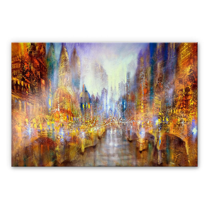 Acrylglasbild Schmucker - Lichterstadt