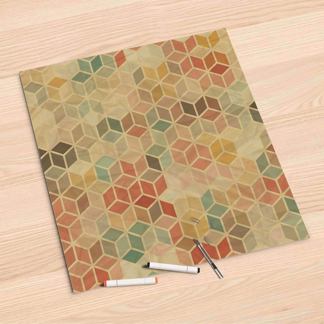 Folienbogen (60x60cm) - 3D Retro- Bild 1