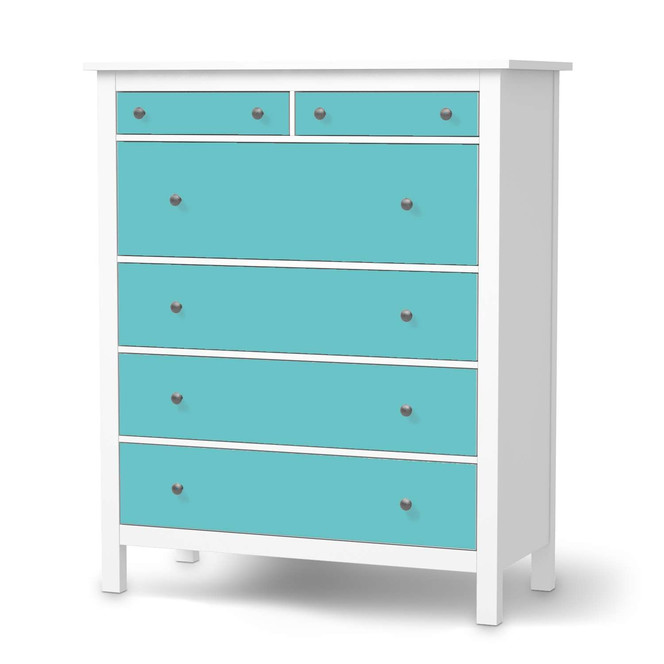 Klebefolie IKEA Hemnes Kommode 6 Schubladen - Türkisgrün Light- Bild 1