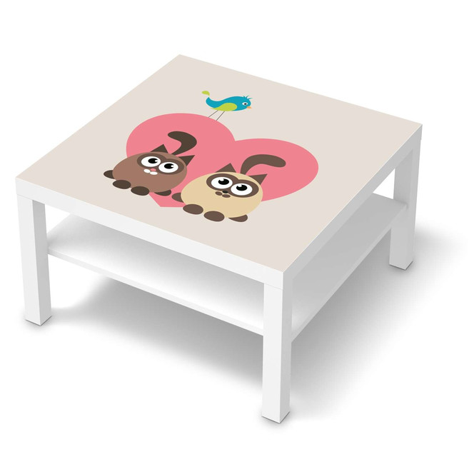 Möbelfolie IKEA Lack Tisch 78x78cm - Cats Heart- Bild 1
