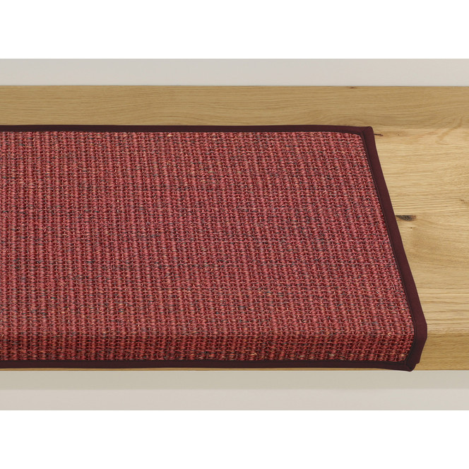 Salsa Sisal Stufenmatte Rechteckig Wunschmass in Rubin