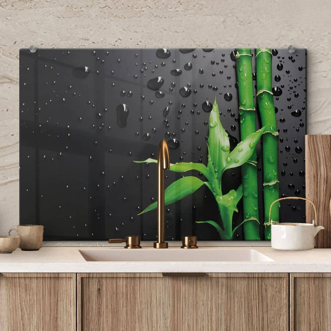 Spritzschutz Bamboo over Black