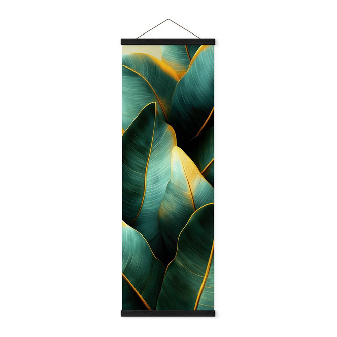 Stoffbild Exotische Bananenblätter - Jaszke - Panorama