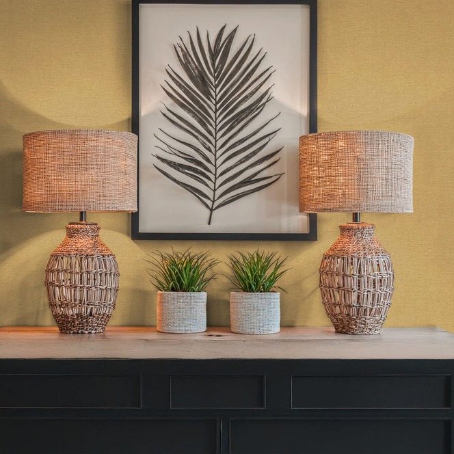 Vliestapete Textiloptik gelb metallic ansatzfrei Tapete Wandtapete Uni Struktur