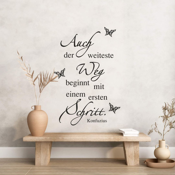 Wandtattoo Auch der weiteste Weg... 02