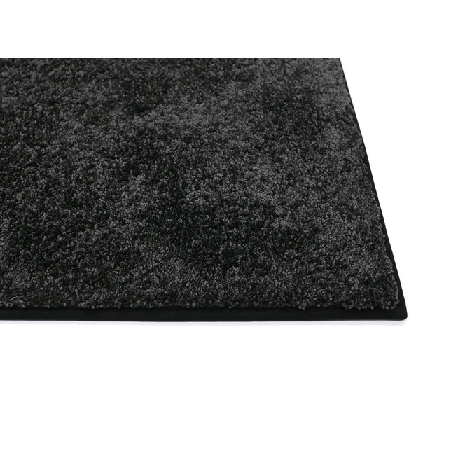 Emma Super Soft Paspelteppich Rechteck Wunschmass in Black