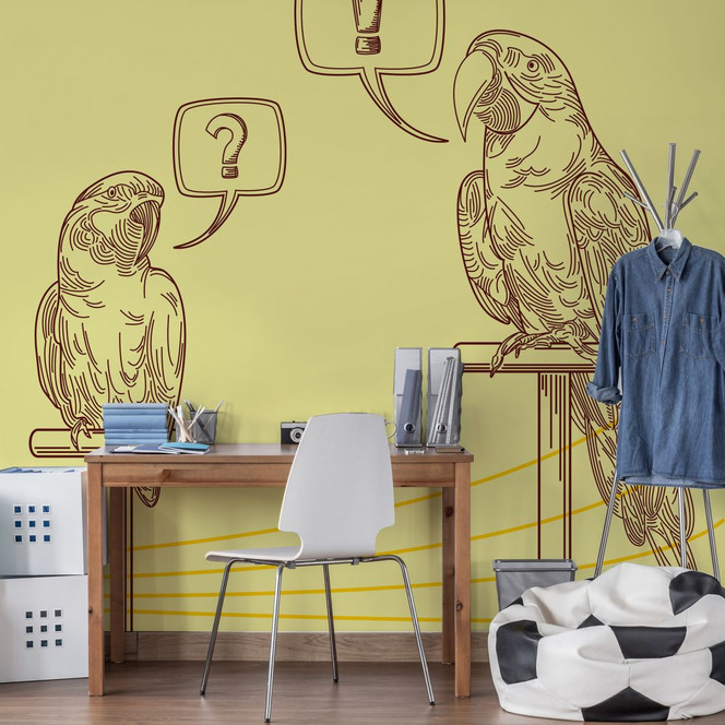 Fototapete Papageien Illustration