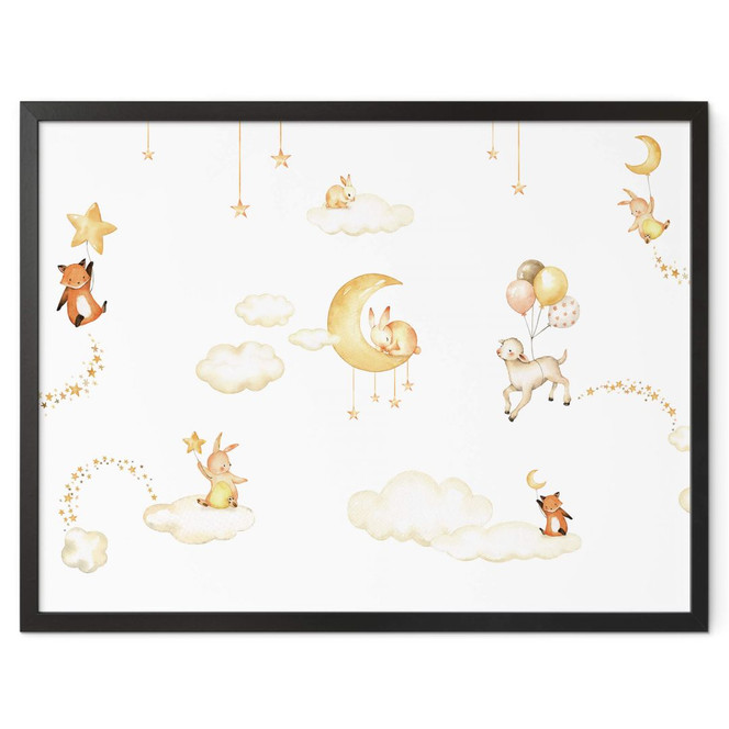 Kinderzimmer Poster Oliver Robins - Süsse Träume weiss