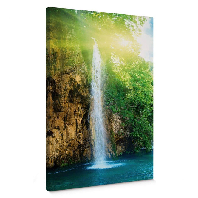 Leinwandbild Blue Waterfall