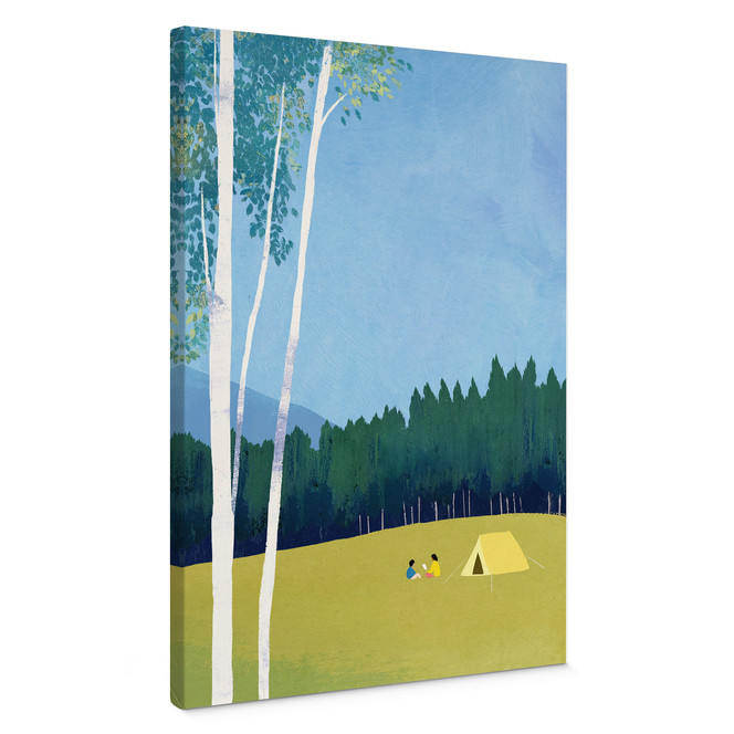 Leinwandbild Camping am Wald - Rivers