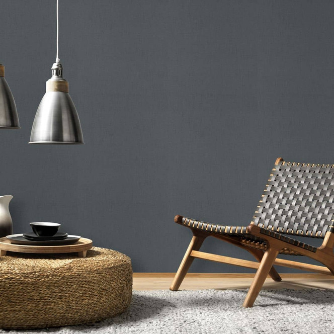 Moderne PVC-freie Uni-Vliestapete in grau