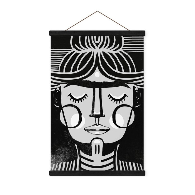 Stoffbild Träumende Frida Illustration - Treechild