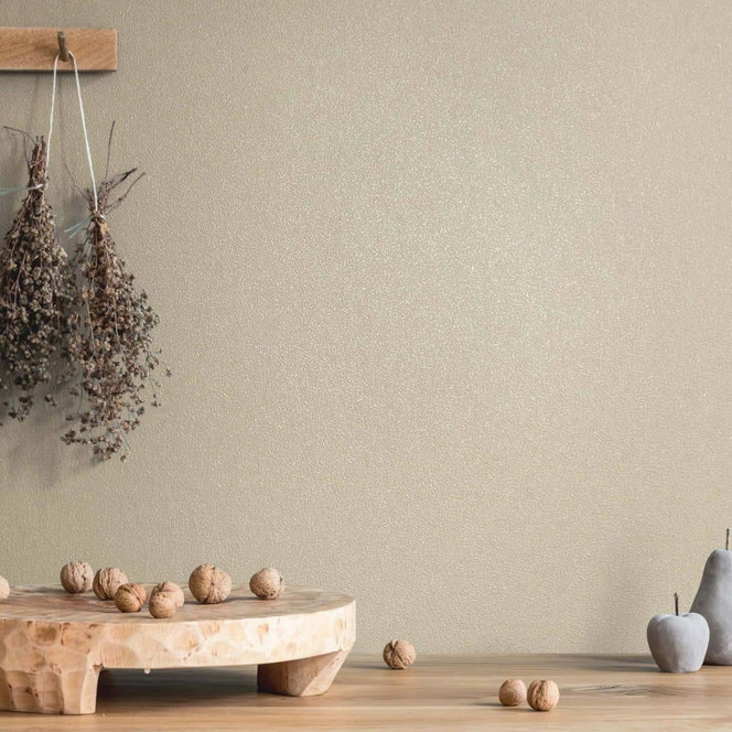 Vliestapete Uni, Struktur Uni Modern matt in Beige