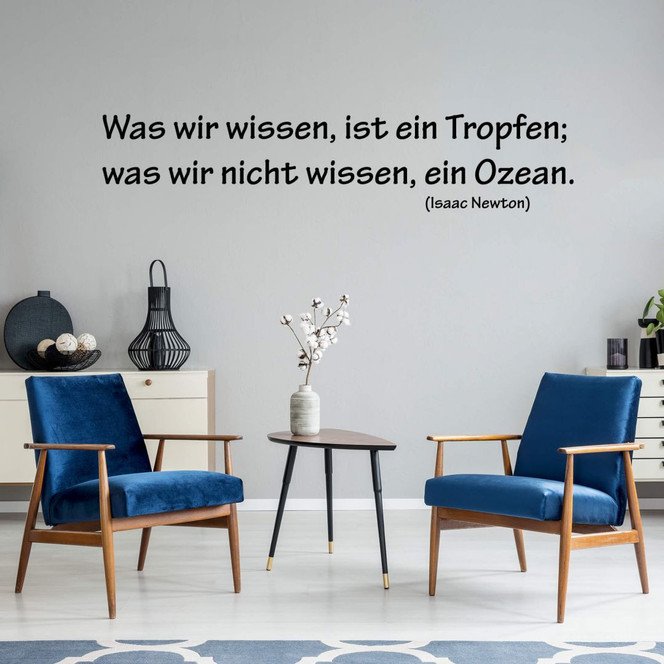 Wandtattoo Was wir wissen ist ein Tropfen...