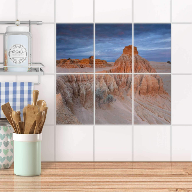 Fliesenaufkleber hoch - Outback Australia - 6er Set