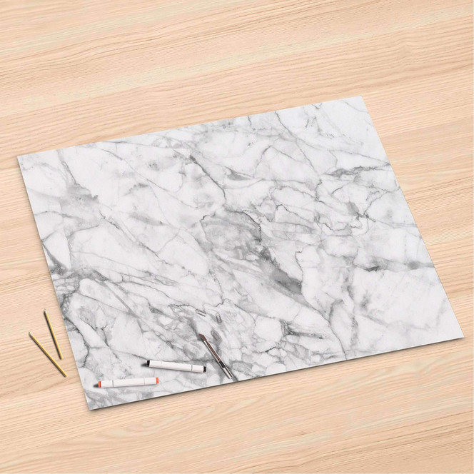 Folienbogen (120x80cm) - Marmor weiss- Bild 1