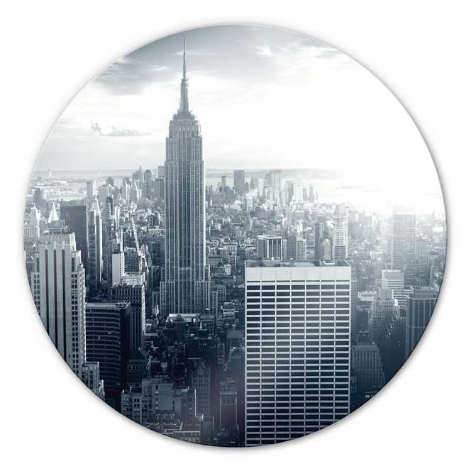 Glasbild The Empire State Building - rund