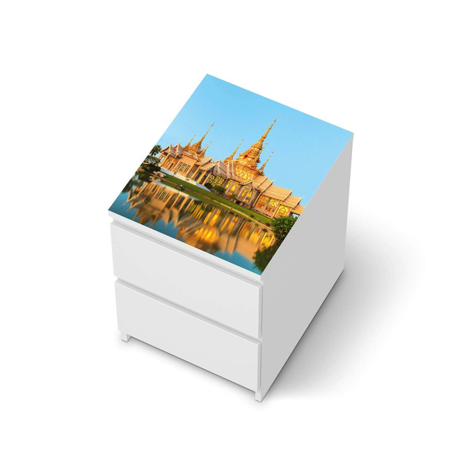 Möbelfolie IKEA Malm Kommode 2 Schubladen oben - Thailand Temple- Bild 1