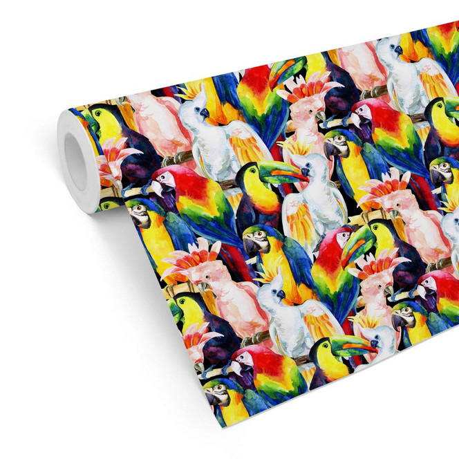 Mustertapete Tropical Birds