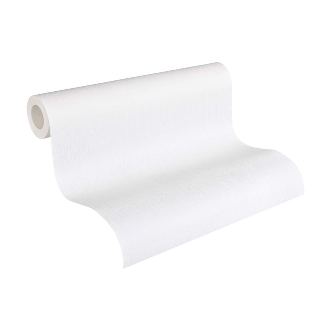 A.S. Création Vliestapete Meistervlies Strukturtapete Uni überstreichbar weiss