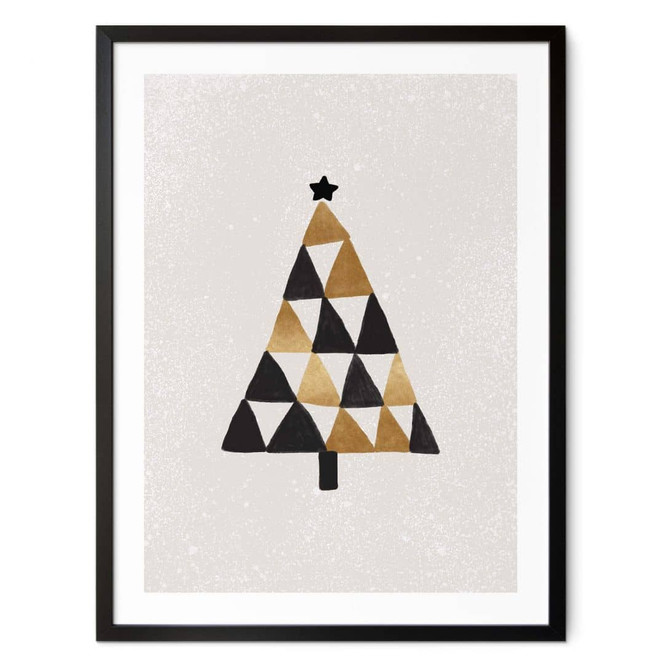 Poster Weihnachtsbaum geometrisch - Orara Studio