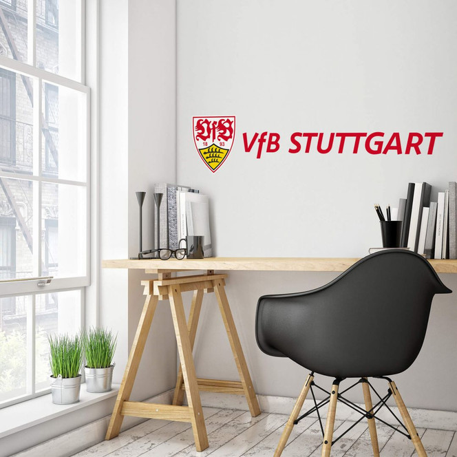 Wandsticker VfB Stuttgart Logo Schriftzug