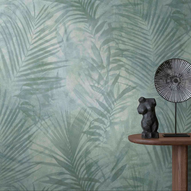A.S. Création Vliestapete Neue Bude 2.0 Tropical Concret Palmentapete in Dschungel Optik grau, grün