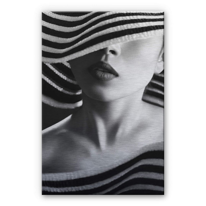 Alu-Dibond Bild mit Silbereffekt Belokonov - Gestreift