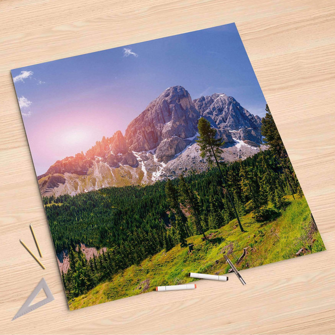 Folienbogen (90x90cm) - Alpenblick- Bild 1