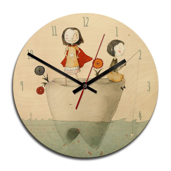 Holz-Wanduhr - Loske - Zahn