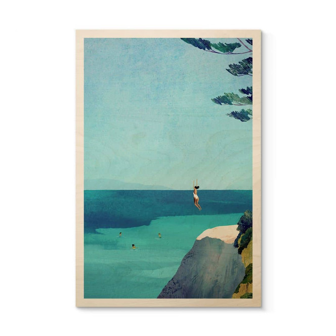 Holzbild Sommerglück am türkisblauen Meer - Rivers