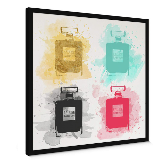 Leinwandbild Eau de Parfum Aquarell - bunt