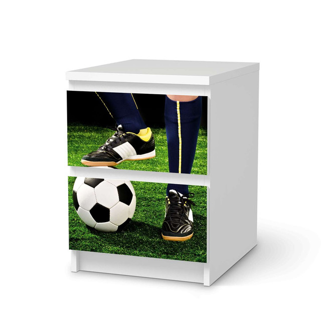 Möbelfolie IKEA Malm Kommode 2 Schubladen - Fussballstar- Bild 1
