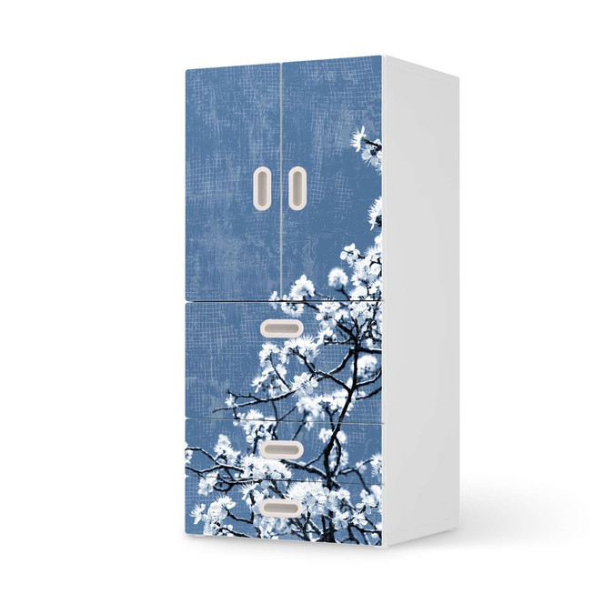 Möbelfolie IKEA Stuva / Fritids - 3 Schubladen und 2 kleinen Türen - Spring Tree- Bild 1