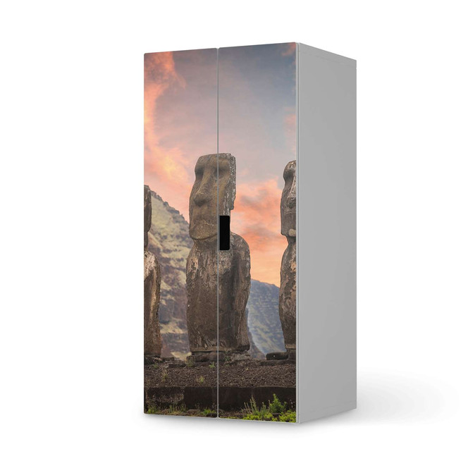 Möbelfolie IKEA Stuva / Malad Schrank - 2 grosse Türen - Easter Island- Bild 1