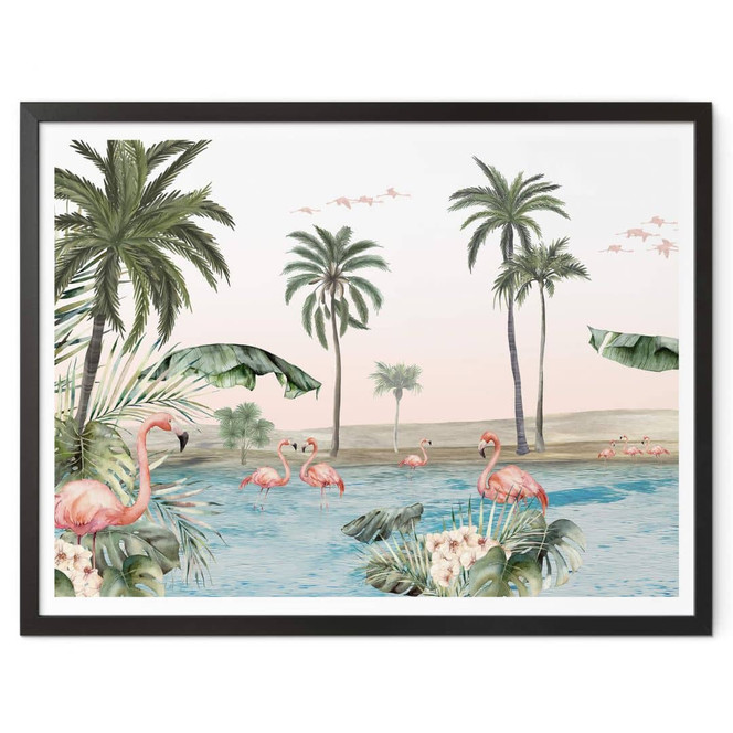 Poster Kikki Belle - Flamingo Oase