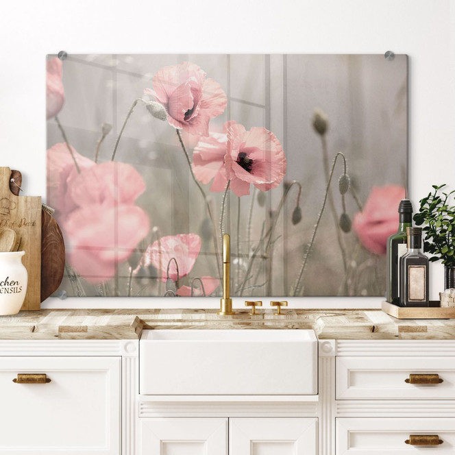 Spritzschutz Delgado - Mohnblumenromantik