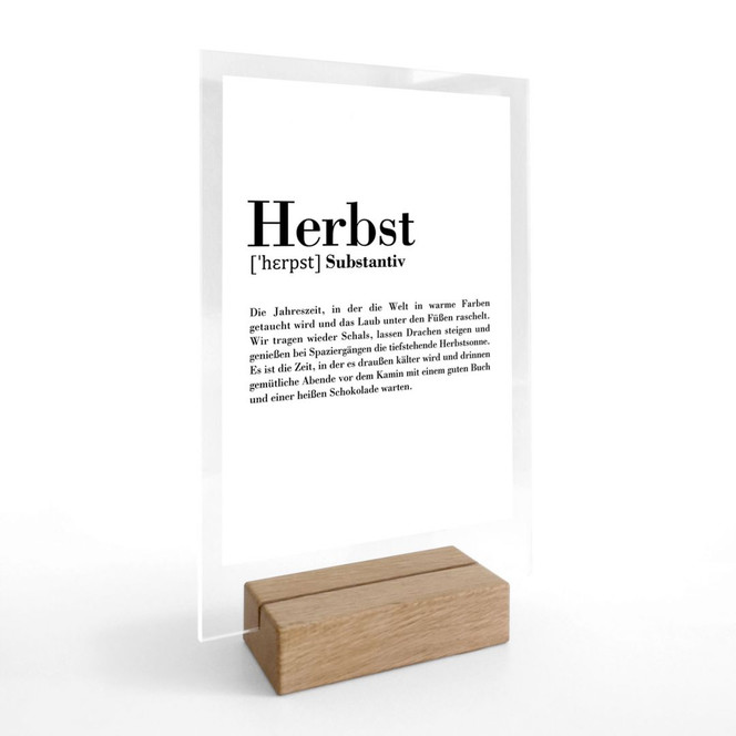 Tischaufsteller Grammatik - Herbst